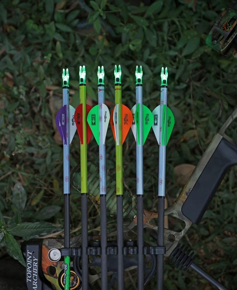 DEEPOWER Store S Lighted Nocks for Arrows .244/6.2mm 6/12 Pack Lighted Arrow Nocks for Archery Hunting - Image 3